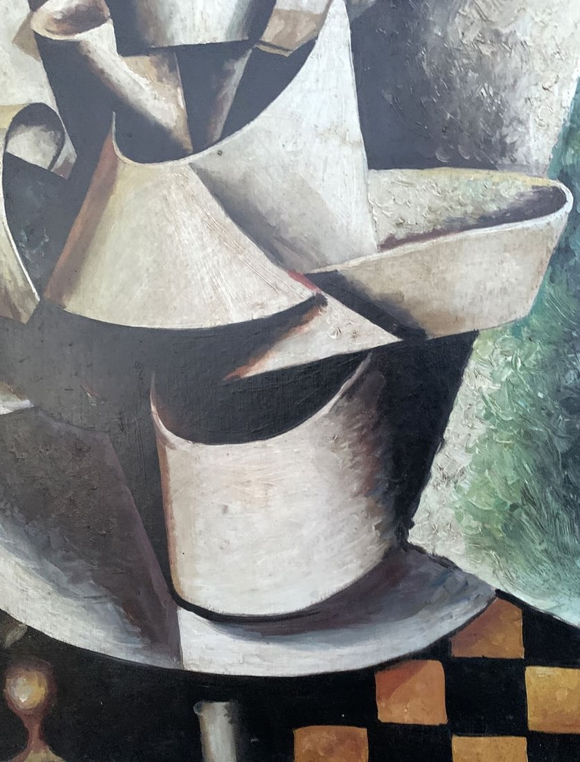 Abstract oil painting Man's thoughts (based on Lyubov Popova) V. Konotopsky - 9
