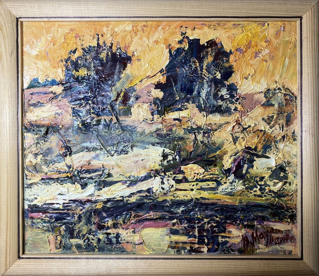 Oil painting Moonlit night Mazur Vladimir: Title: Oil painting Moonlit night Mazur Vladimir Description: No81AAA *** ABOUT THIS PAINTING *** * TITLE: "Warm autumn" * ARTISTS: Mazur Vladimir * SIZE: 24x28 cm/'19.68x27.55 inches' * MEDIUM: oil, 