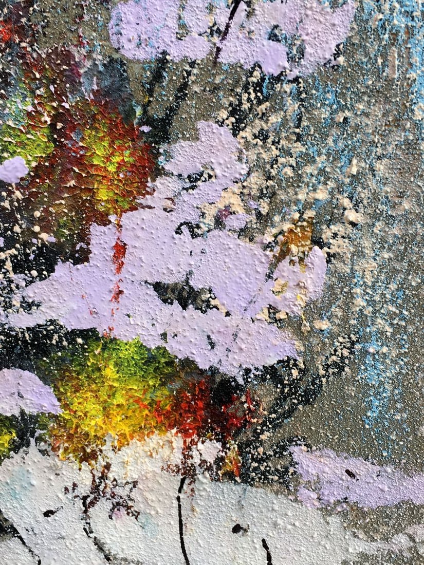 Abstract oil painting Still life with wildflowers Mazur Vladimir - 3