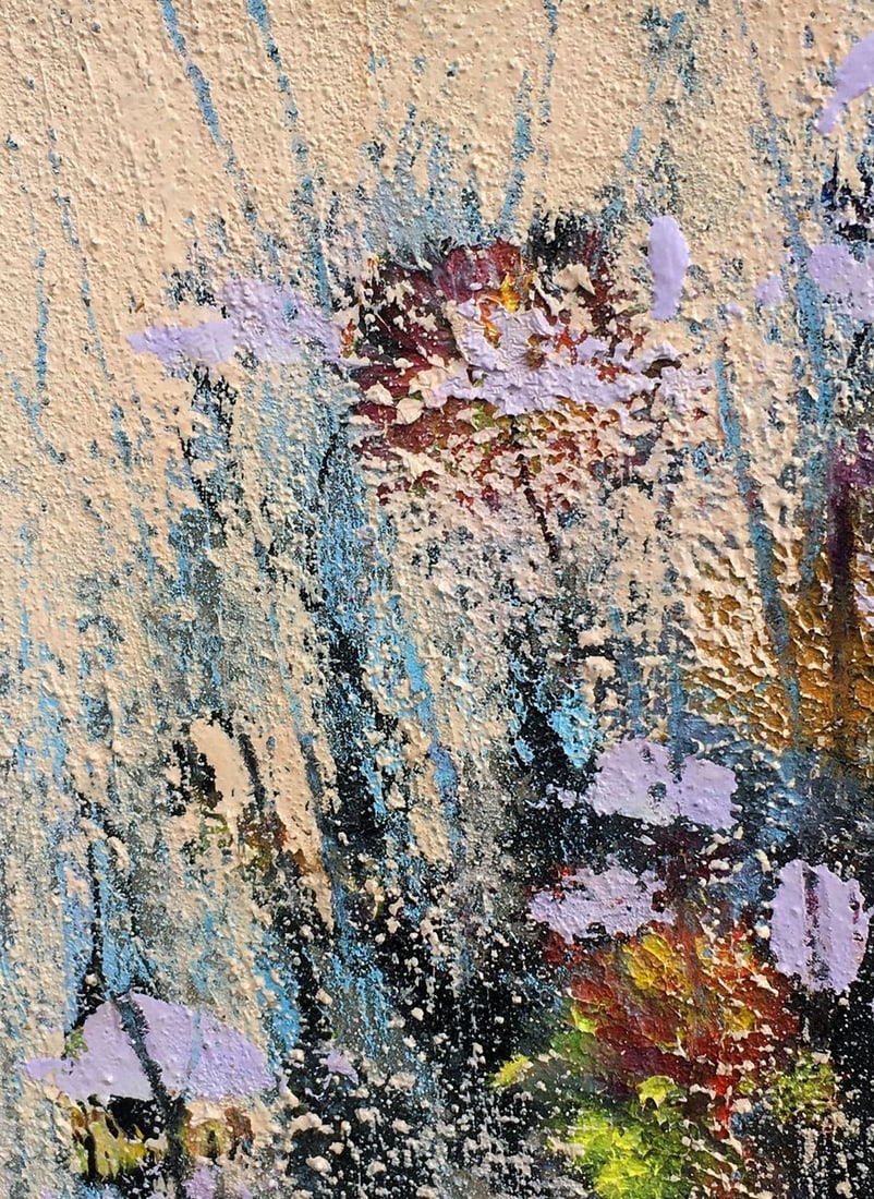 Abstract oil painting Still life with wildflowers Mazur Vladimir - 8