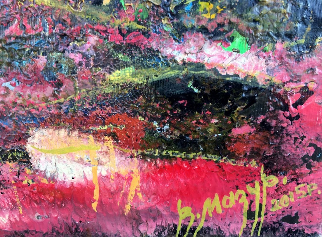 Abstract oil painting Pink silence Mazur Vladimir - 2