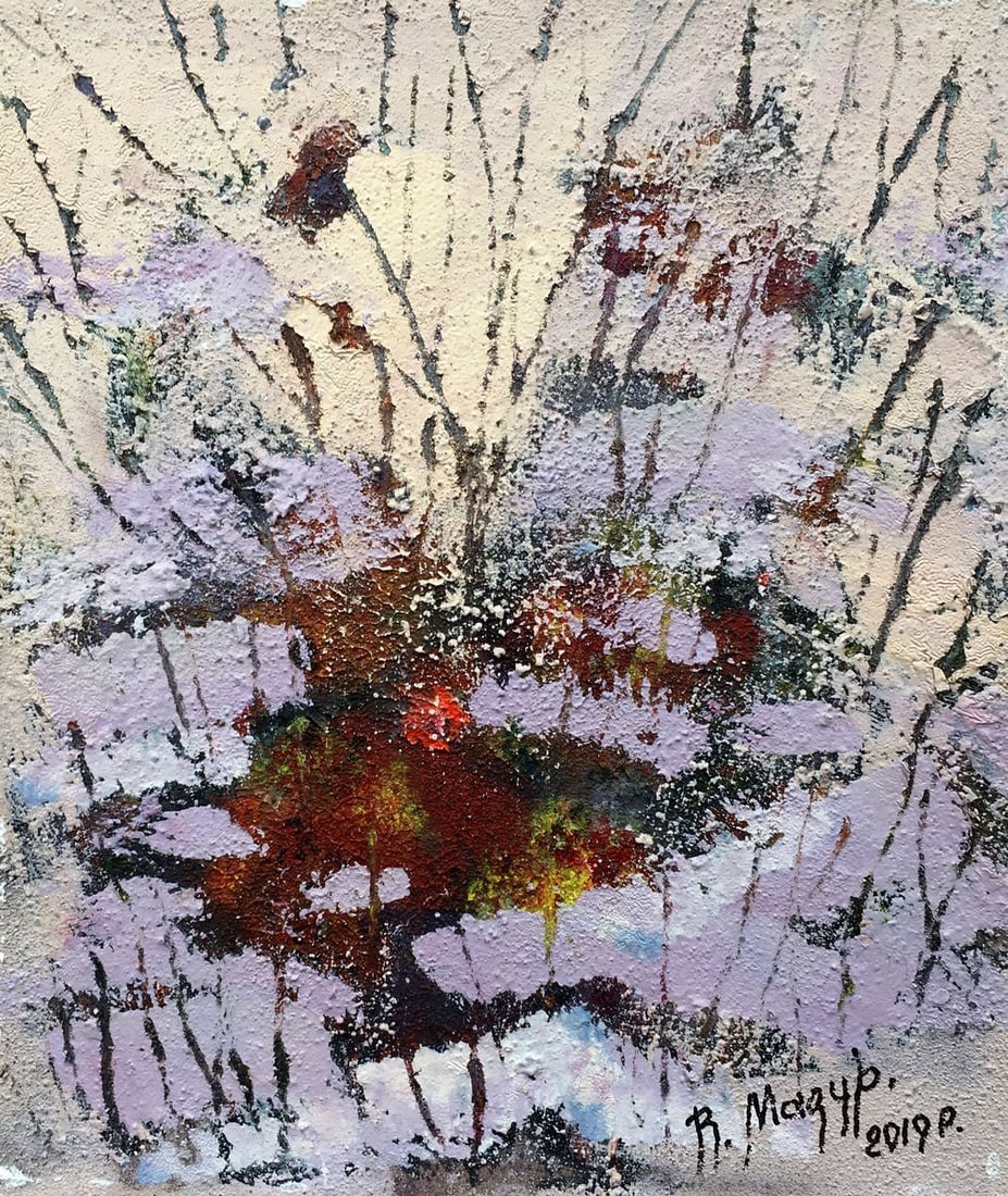 Abstract oil painting Snowdrops Mazur Vladimir (1 of 9)