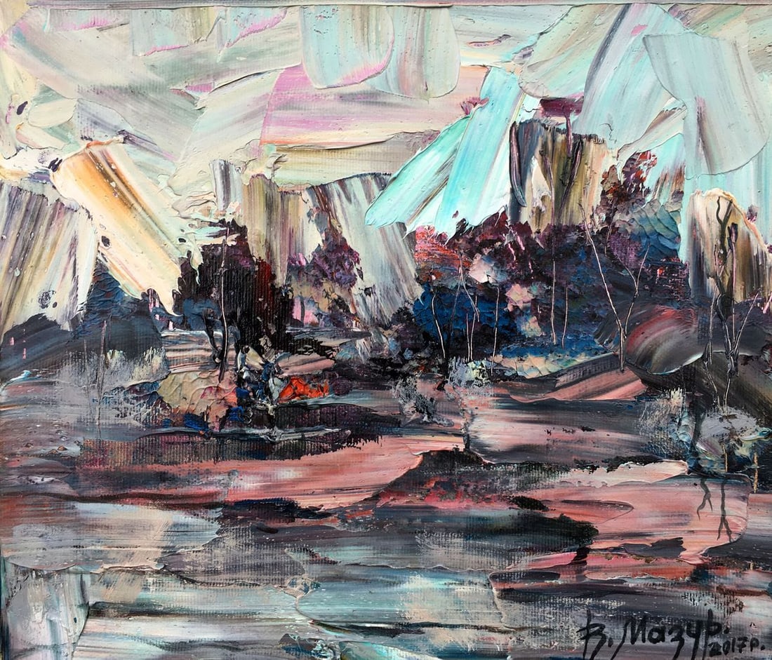 Abstract oil painting September day Mazur Vladimir: Title: Abstract oil painting September day Mazur Vladimir Description: No102AAA *** ABOUT THIS PAINTING *** * TITLE: "September day" * ARTISTS: Mazur Vladimir * SIZE: 24x28 cm/'9.44x11.02 inches' * ME