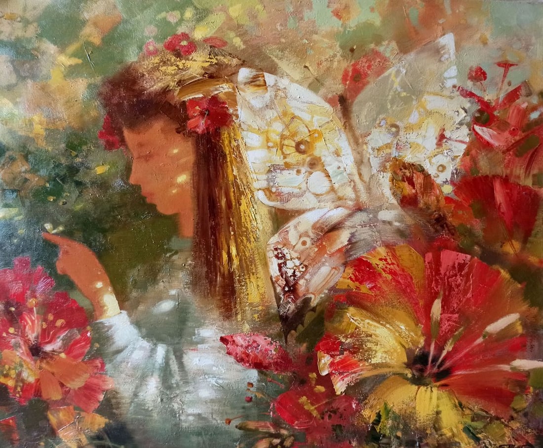 Abstract oil painting Butterfly Anatoly Borisovich Tarabanov: Title: Abstract oil painting Butterfly Anatoly Borisovich Tarabanov Description: NoTar 166 *** ABOUT THIS PAINTING *** * TITLE: "Butterfly" * ARTISTS: Anatoly Borisovich Tarabanov * SIZE: 65x75