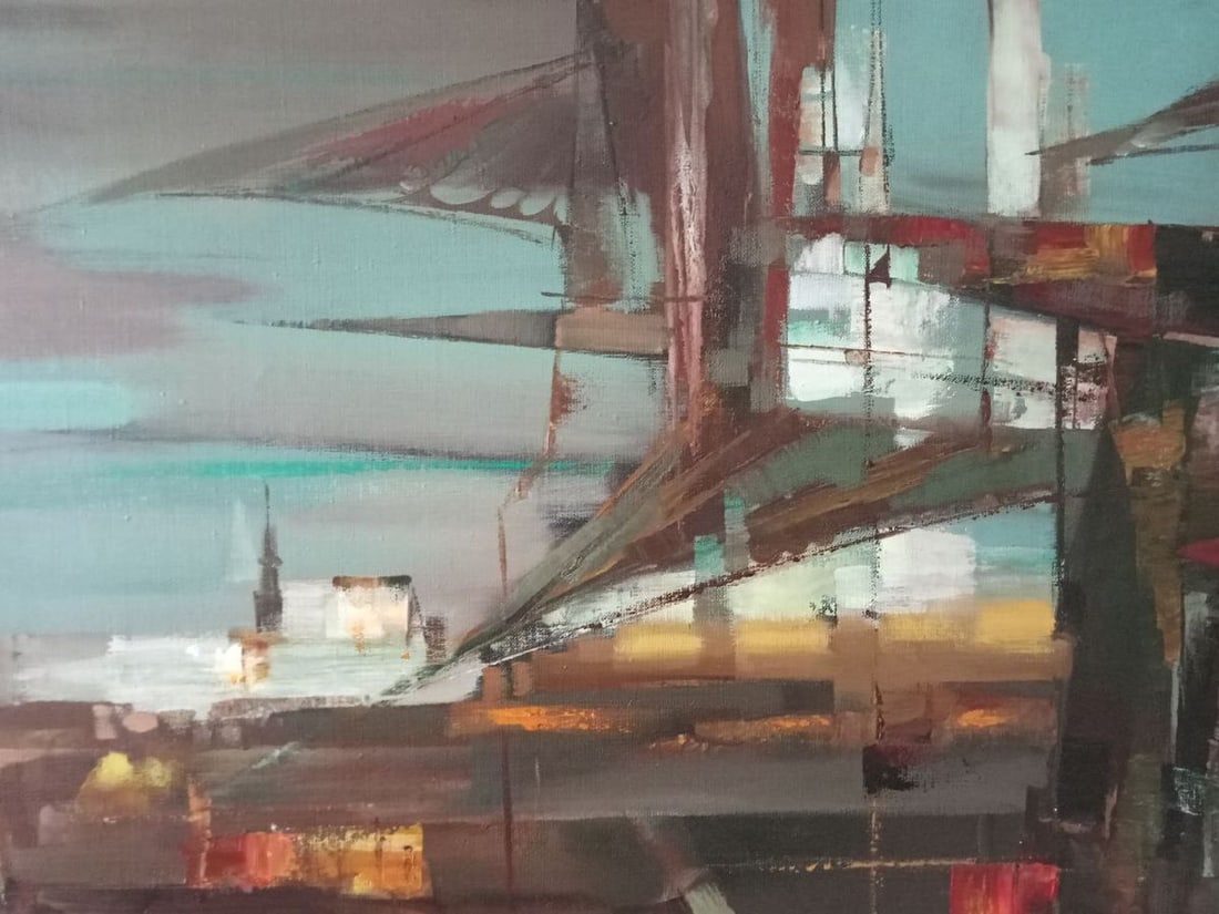 Oil painting urban landscape Anatoly Borisovich Tarabanov - 4