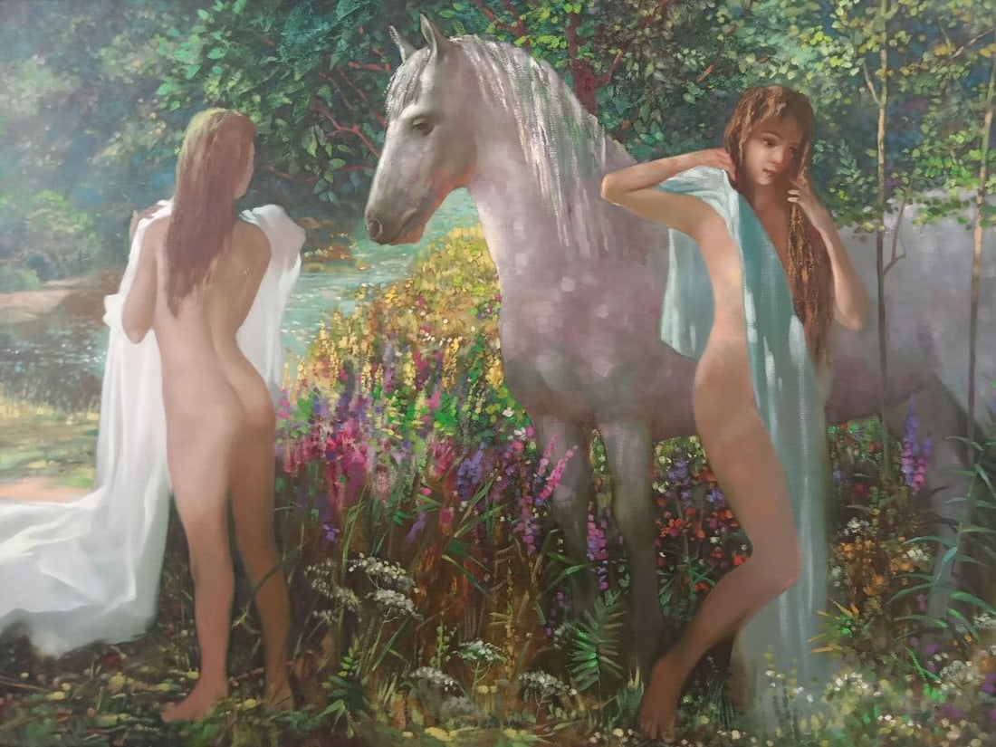 Oil painting Summer Anatoly Borisovich Tarabanov: Title: Oil painting Summer Anatoly Borisovich Tarabanov Description: NoTar 238 *** ABOUT THIS PAINTING *** * TITLE: "Summer" * ARTISTS: Anatoly Borisovich Tarabanov * SIZE: 95x140 cm/'37.4x55.11
