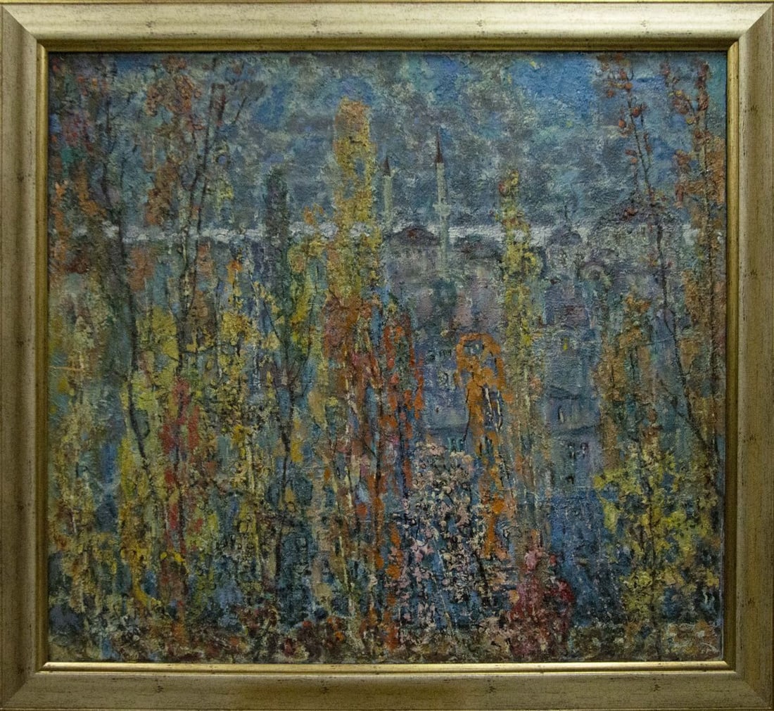 Abstract oil painting View Filatov Vladimir Nikolaevich: Title: Abstract oil painting View Filatov Vladimir Nikolaevich Description: NoVernd 108 *** ABOUT THIS PAINTING *** * TITLE: "View" * ARTISTS: Filatov Vladimir Nikolaevich * SIZE: 102x110 cm/'40.15x43