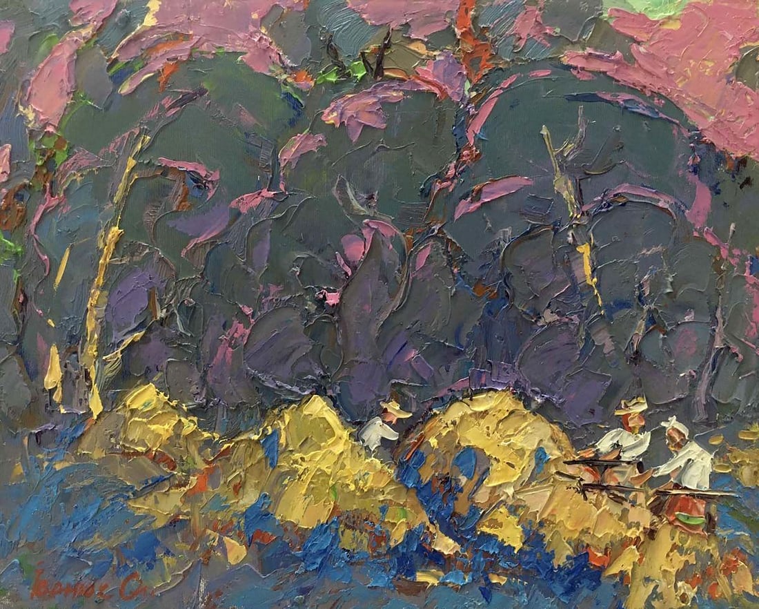Oil painting In the shade of willows Kalenyuk Alex: Title: Oil painting In the shade of willows Kalenyuk Alex Description: NoKalen 319 *** ABOUT THIS PAINTING *** * TITLE: "In the shade of willows" * ARTISTS: Kalenyuk Alex * SIZE: 40x50