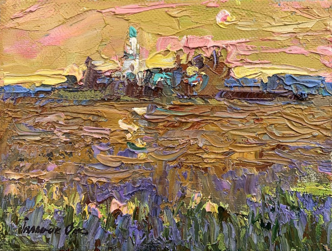Oil painting Evening came Kalenyuk Oksana (1 of 7)