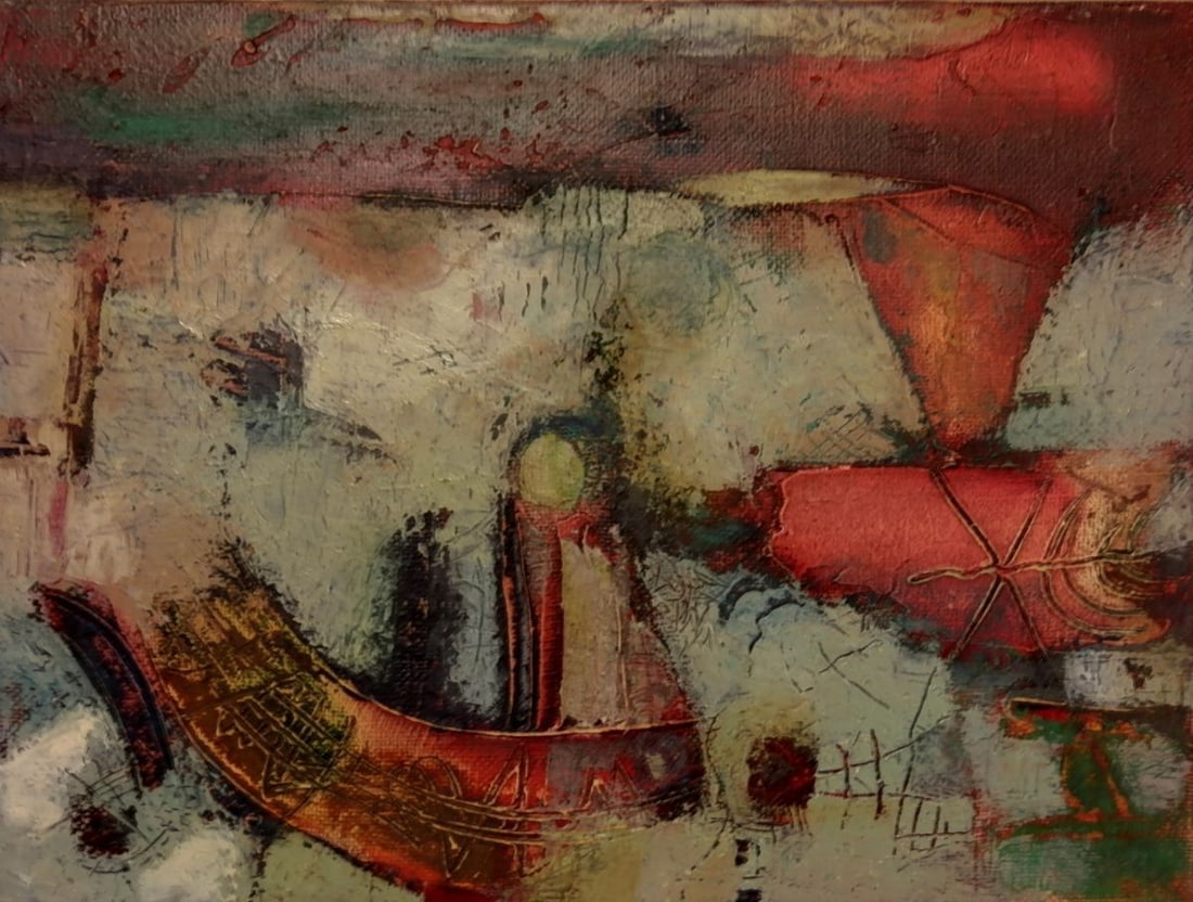 Abstract oil painting Mood of flight Kytkov Svatoslav (1 of 1)