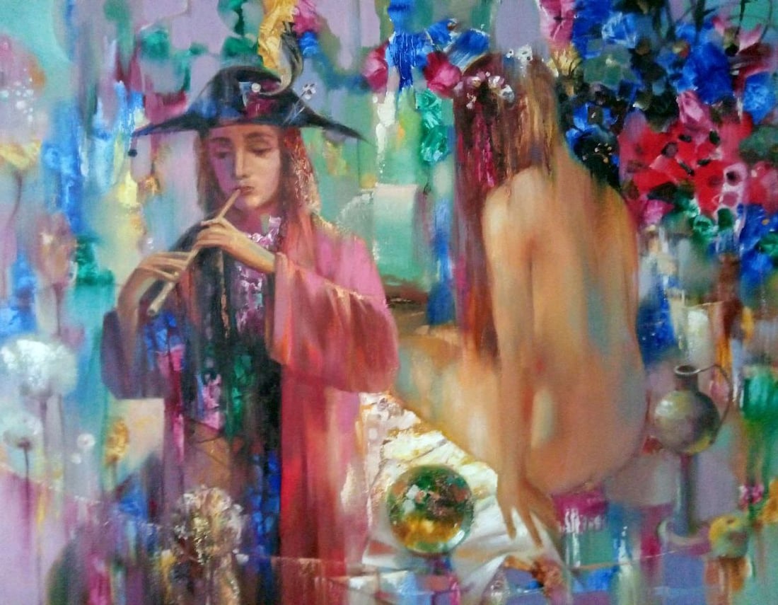 Abstract oil painting Evening melody Anatoly Borisovich Tarabanov (1 of 11)