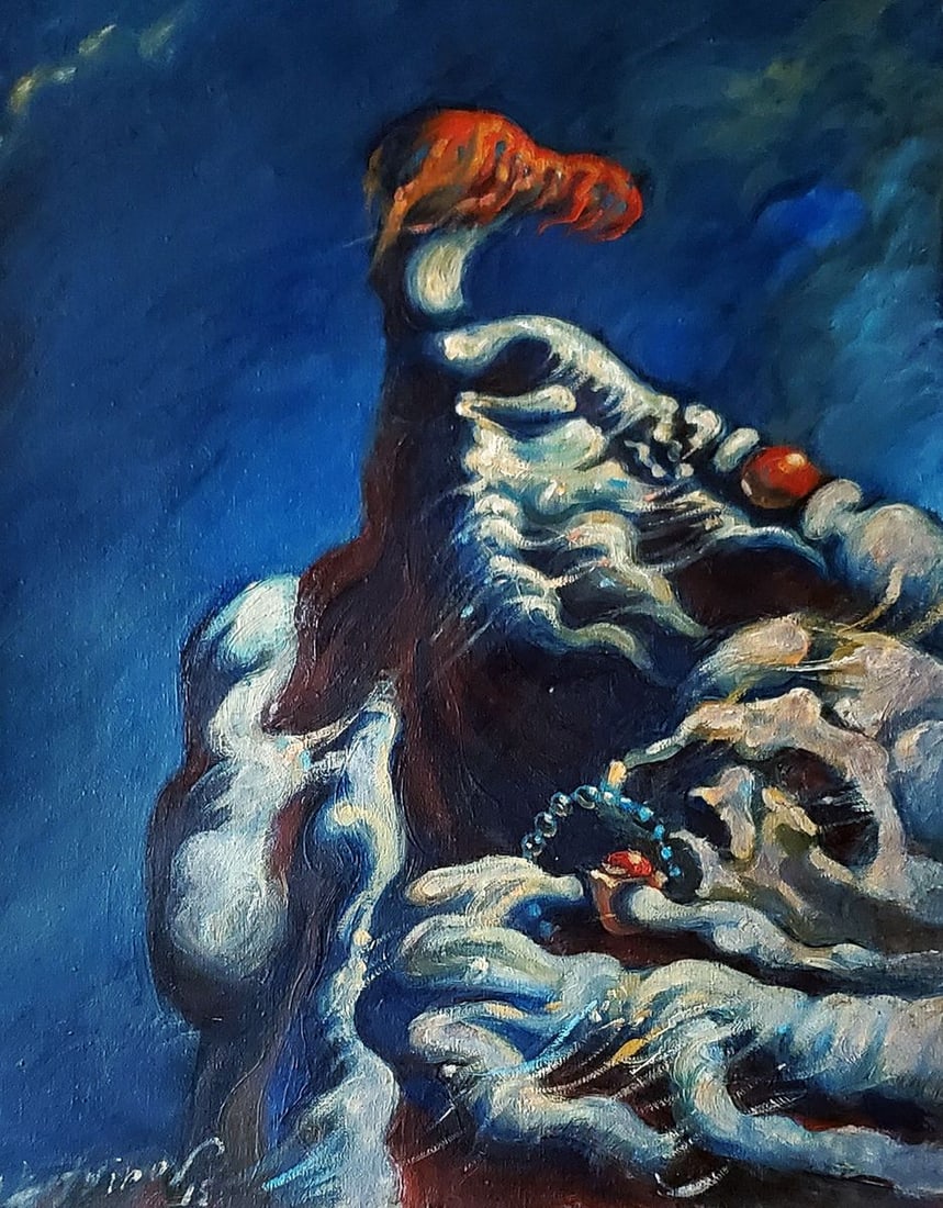 Oil painting Lord before the dark sky Daniil Litvinov: Title: Oil painting Lord before the dark sky Daniil Litvinov Description: NoLitv 1256 *** ABOUT THIS PAINTING *** * TITLE: "Lord before the dark sky" * ARTISTS: Daniil Litvinov * SIZE: 30x24