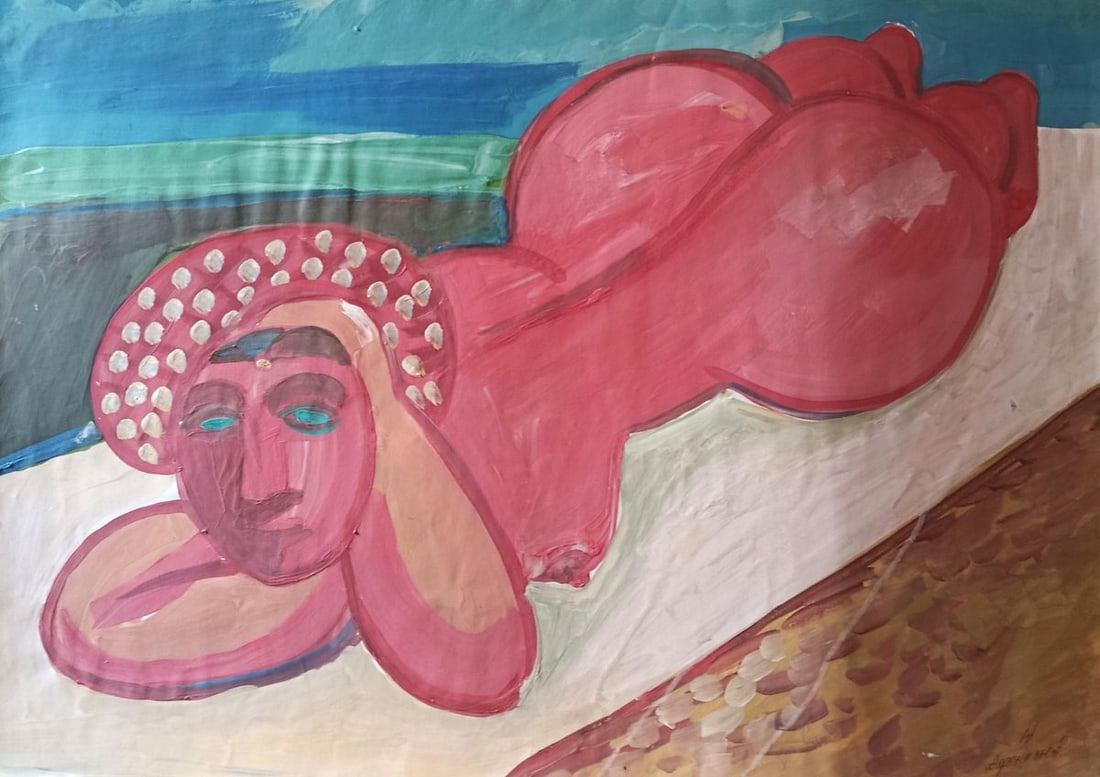 Acrylic painting Woman by the sea Volodymyr Afanasiev: Title: Acrylic painting Woman by the sea Volodymyr Afanasiev Description: NoVerne 490 *** ABOUT THIS PAINTING *** * TITLE: "Woman by the sea" * ARTISTS: Volodymyr Afanasiev * SIZE: 60x84 cm/'23.62x33.