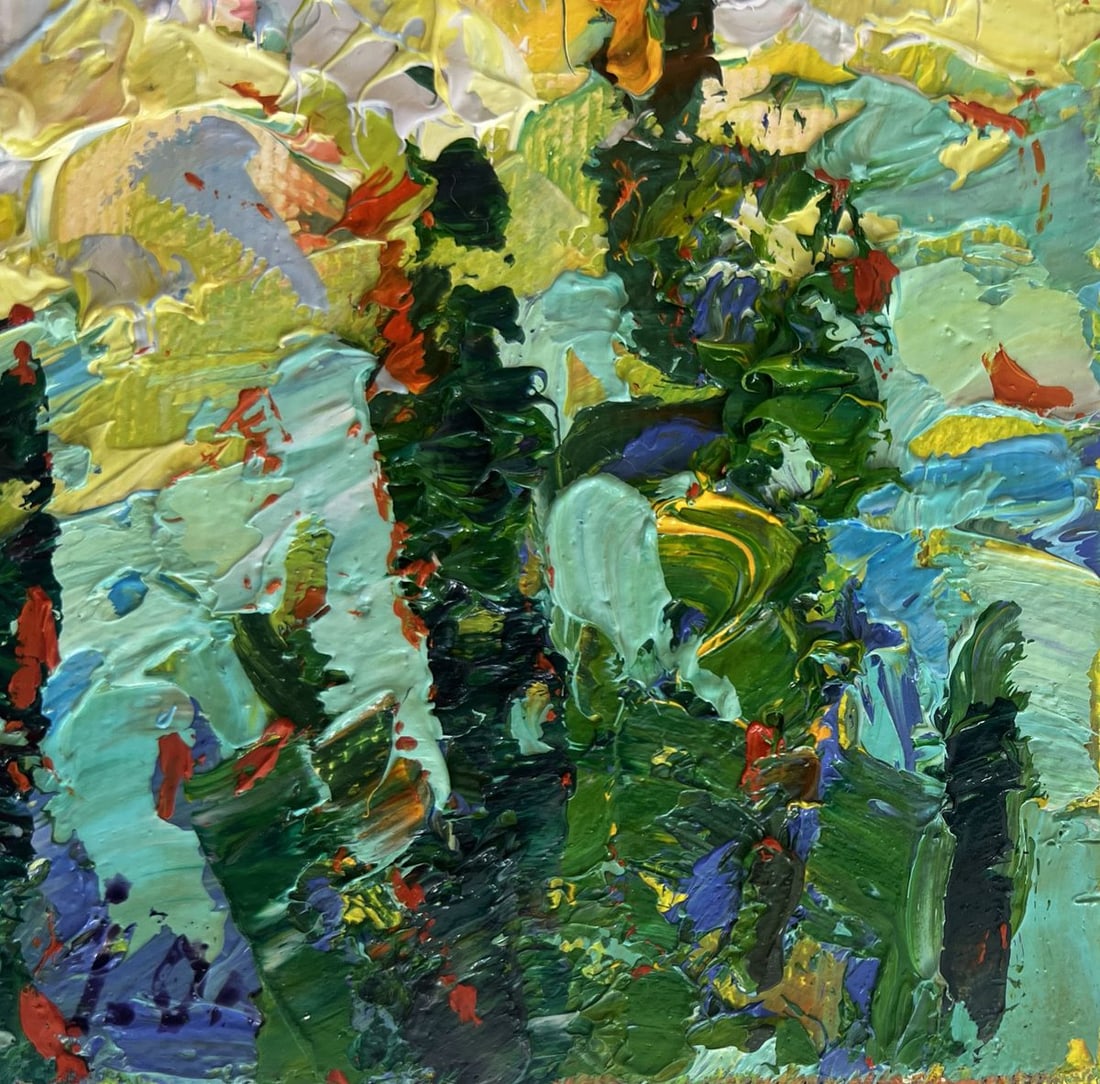 Oil painting Sunny summer city Alex Kalenyuk - 4