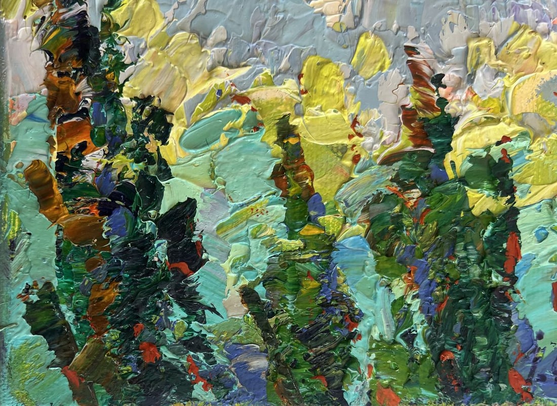 Oil painting Sunny summer city Alex Kalenyuk - 7
