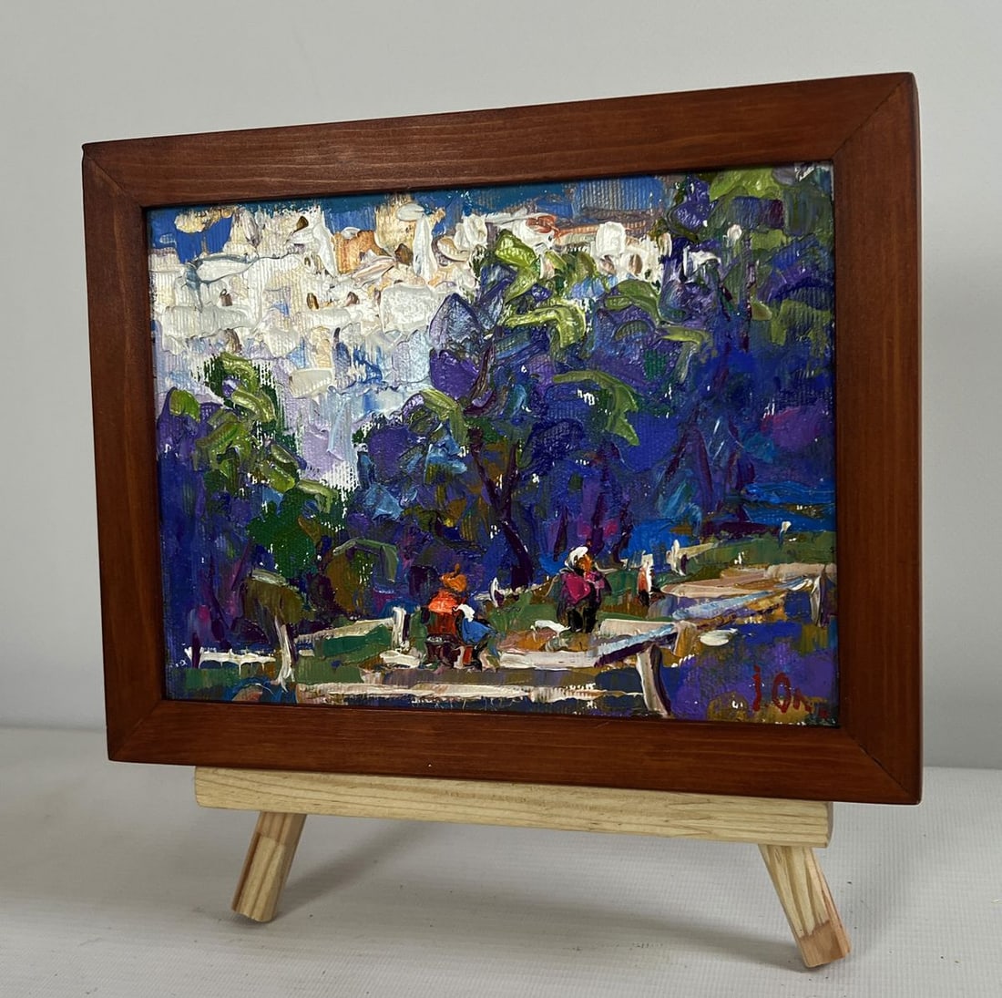 Oil painting A walk through the city park Alex Kalenyuk - 2