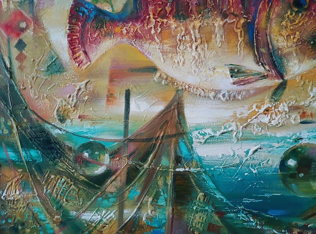 Abstract oil painting Big fish Anatoly Tarabanov - 6