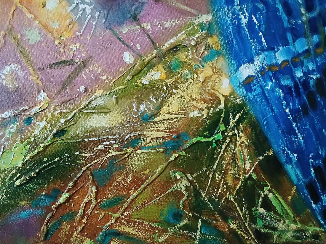 Abstract oil painting Blue Bird Anatoly Tarabanov - 9