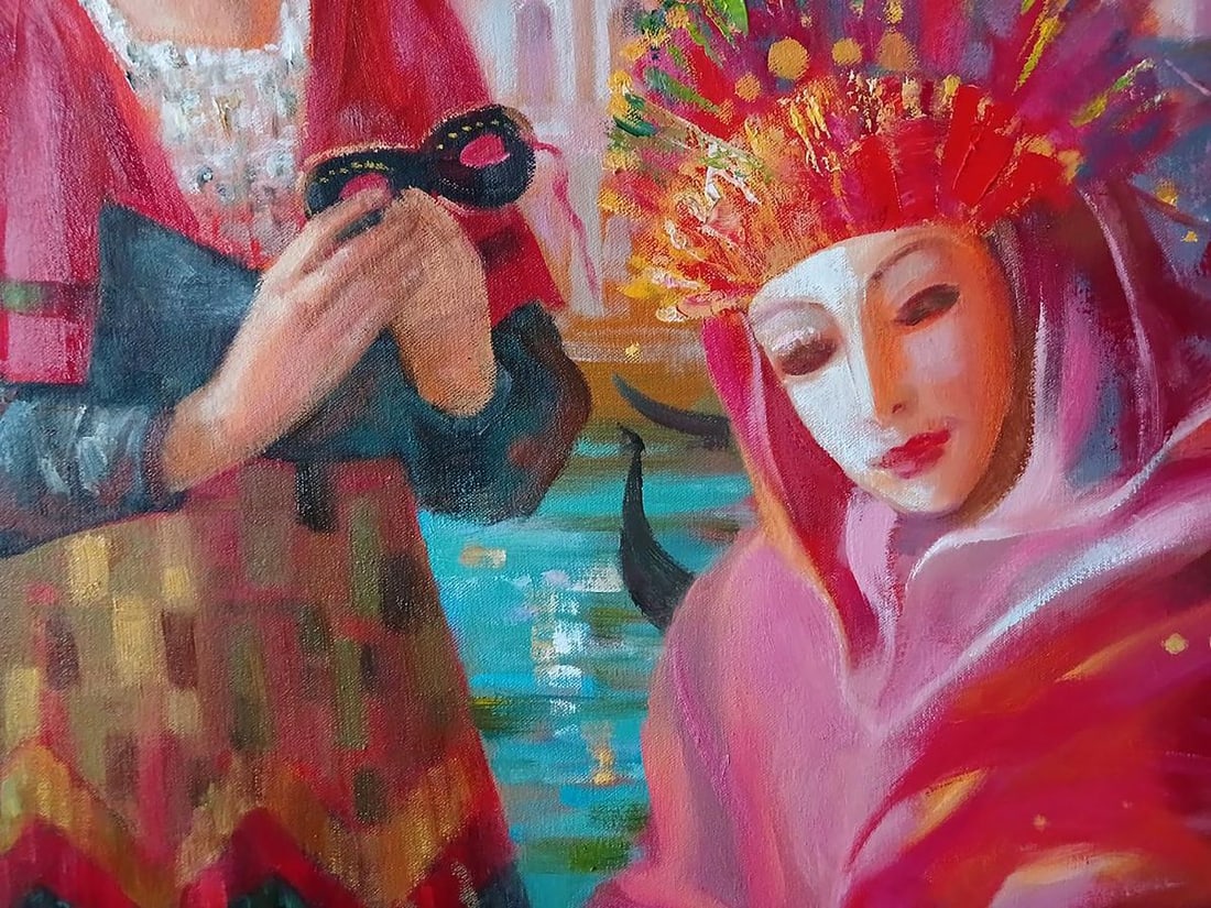 Abstract oil painting Carnival in Venice Anatoly Tarabanov - 11