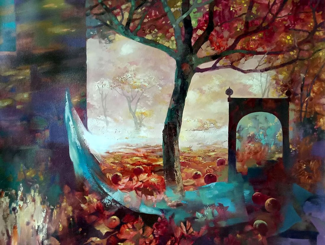 Oil painting Autumn garden Anatoly Borisovich Tarabanov: Title: Oil painting Autumn garden Anatoly Borisovich Tarabanov Description: NoTar 216 *** ABOUT THIS PAINTING *** * TITLE: "Autumn garden" * ARTISTS: Anatoly Borisovich Tarabanov * SIZE: 75x90