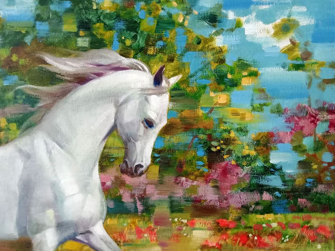 Abstract oil painting Wind in the mane Anatoly Borisovich Tarabanov - 5