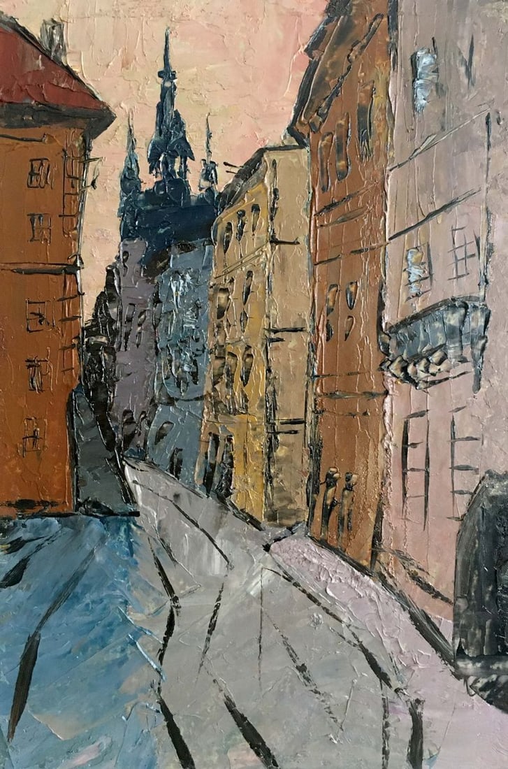 Oil painting Street landscape Litvin Vitaliy Sviridovich: Title: Oil painting Street landscape Litvin Vitaliy Sviridovich Description: NoVerns 58 *** ABOUT THIS PAINTING *** * TITLE: "Street landscape" * ARTISTS: Litvin Vitaliy Sviridovich * SIZE: 16x25