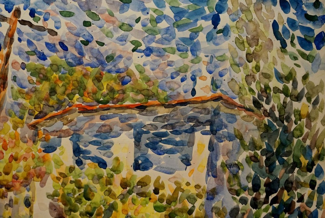 Watercolor painting Street landscape Karelin Vyacheslav - 4