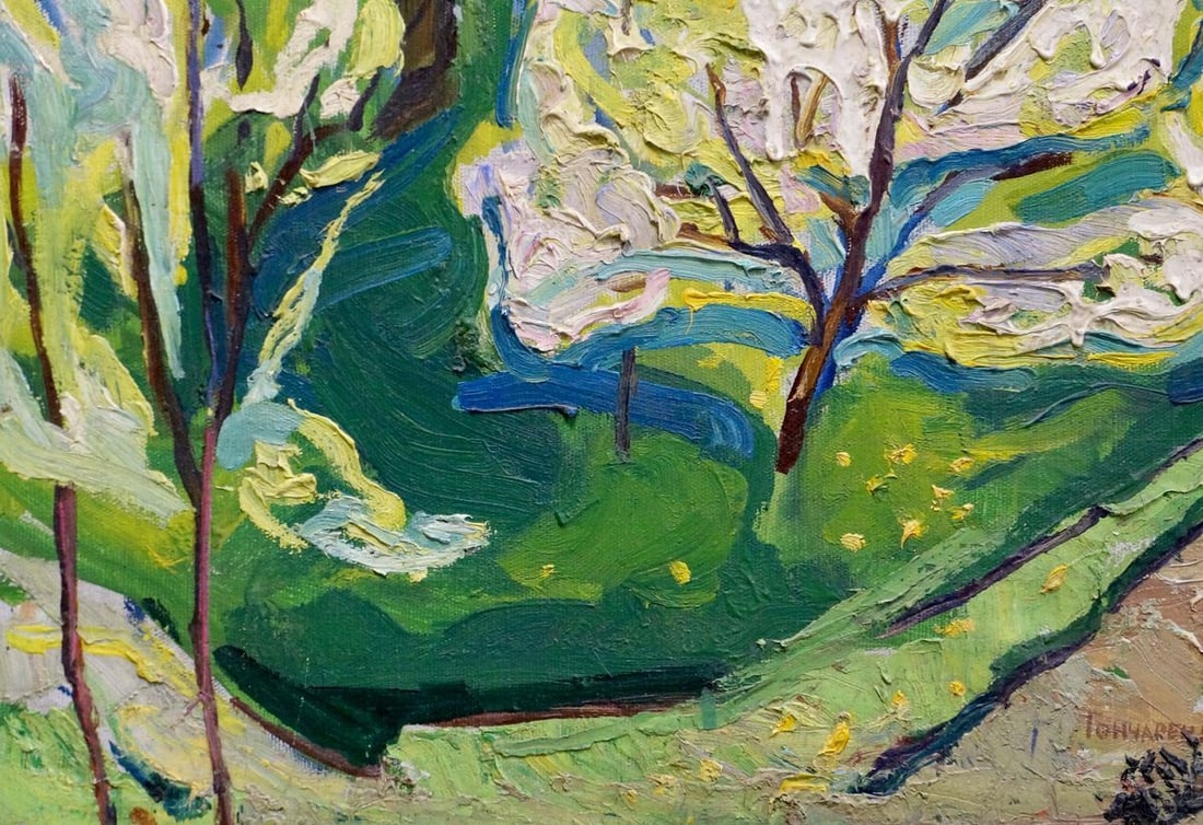 Abstract oil painting Forest landscape Goncharenko Valentina Yakovlevna - 2
