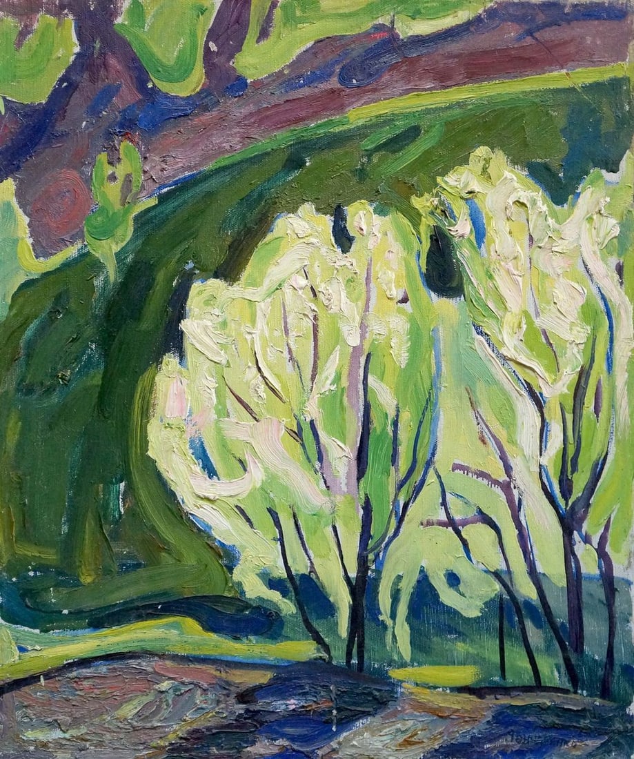 Abstract oil painting Forest landscape Goncharenko Valentina Yakovlevna (1 of 8)
