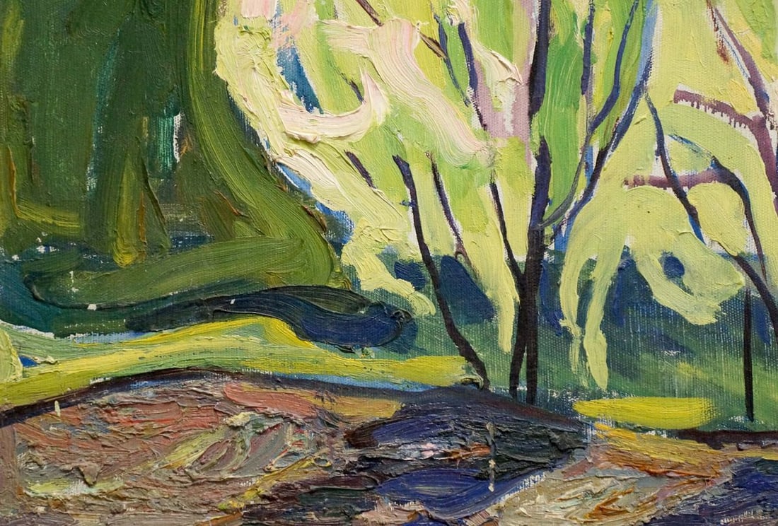 Abstract oil painting Forest landscape Goncharenko Valentina Yakovlevna - 2