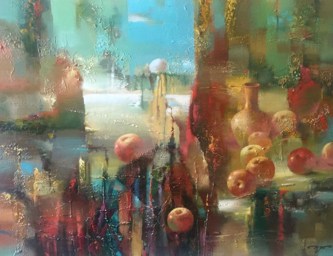 Abstract oil painting Apples Anatoly Borisovich Tarabanov (1 of 11)