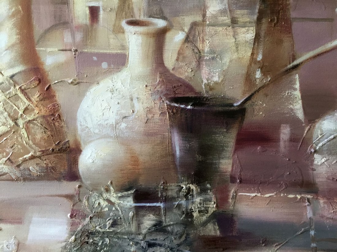 Abstract oil painting White still life Anatoly Borisovich Tarabanov - 6