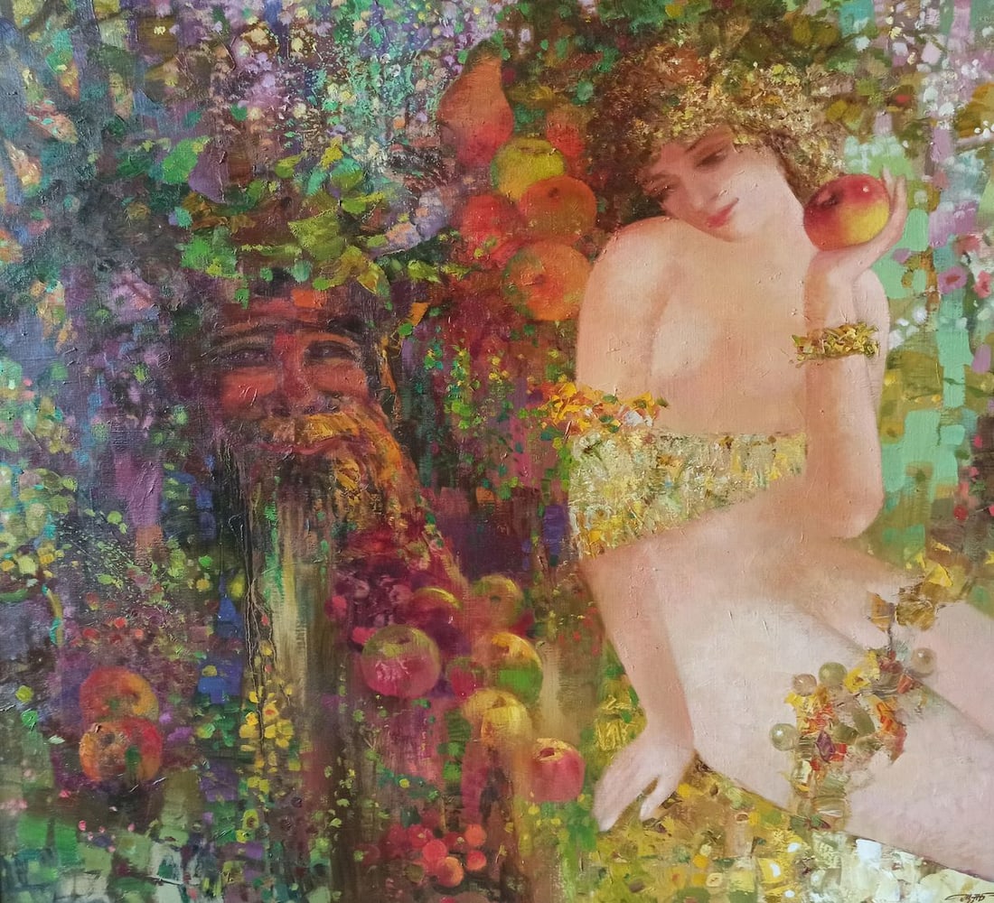 Abstract oil painting Yarilo Anatoly Borisovich Tarabanov: Title: Abstract oil painting Yarilo Anatoly Borisovich Tarabanov Description: NoTar 119 *** ABOUT THIS PAINTING *** * TITLE: "Yarilo" * ARTISTS: Anatoly Borisovich Tarabanov * SIZE: 90x100 cm/'35.43x3