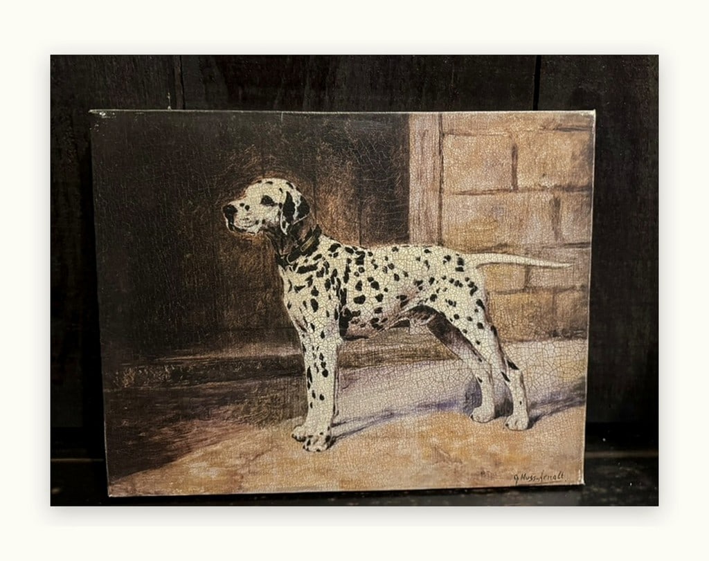 Gustave Muss-Arnolt (American, 1858 - 1927) Dalmatian in Profile Oil on canvas, signed lower righ... - 2