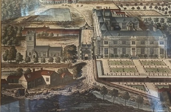 Late 18th Century Hand-Colored Engraving, "Stanway the Seat of John Tracey Esq" - 4