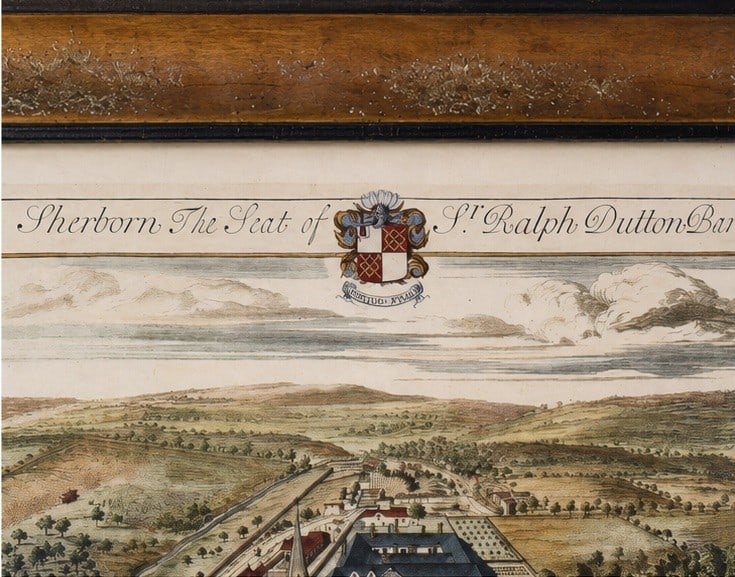 Late 17th / Early 18th Century Engraving of Sherborn, The Seat of Sir Ralph Dutton Bart. by R. Hoy - 3