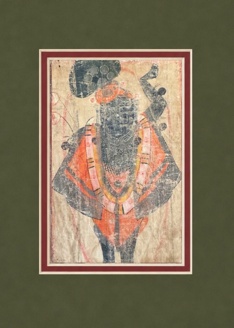 Antique Nathdwara Painting of Shrinathji (Krishna), Framed - 2 of 3 - 2
