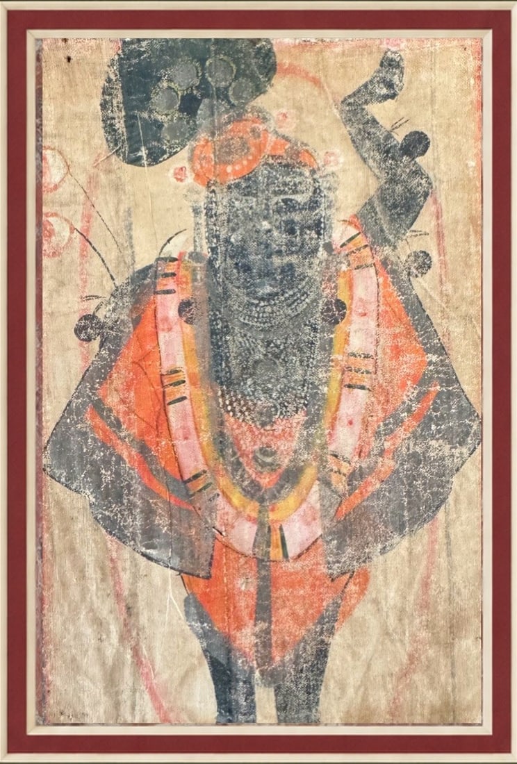 Antique Nathdwara Painting of Shrinathji (Krishna), Framed - 2 of 3 - 3
