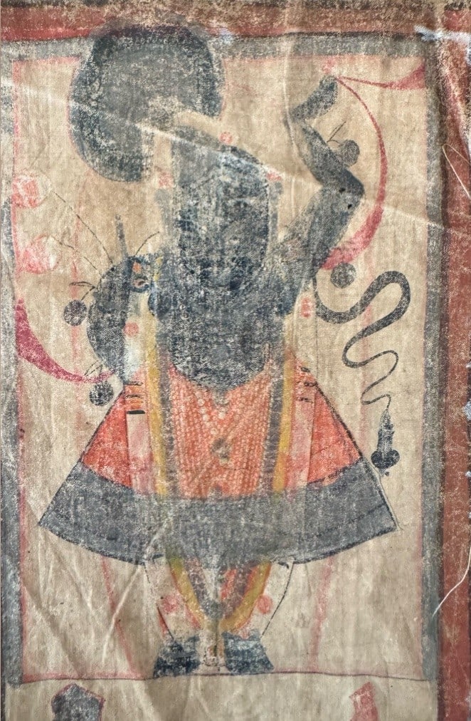Antique Nathdwara Painting of Shrinathji (Krishna), Framed - 3 of 3 - 4