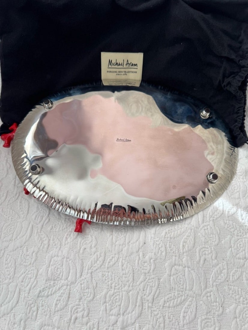 Small Michael Aram Coral Collection Oval Platter - 2