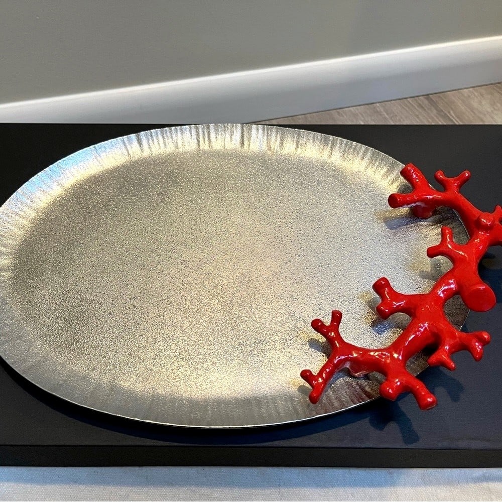 Small Michael Aram Coral Collection Oval Platter - 4