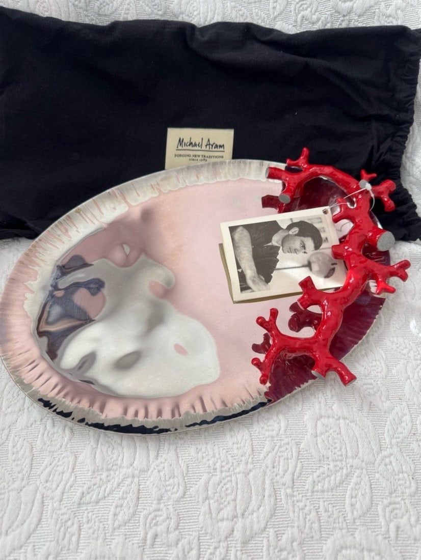 Small Michael Aram Coral Collection Oval Platter - 5