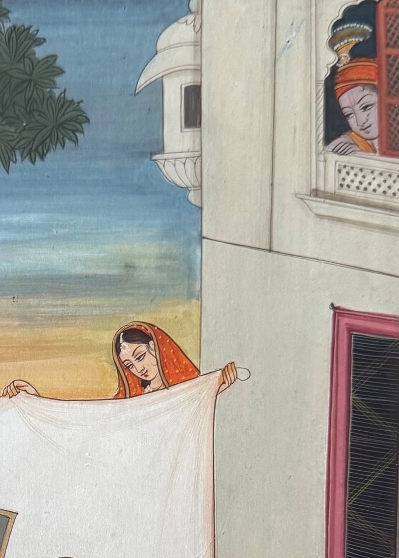 Indian Miniature Painting - Opaque watercolor and gold on paper, Jaipur School, 19th/20th centu... - 4