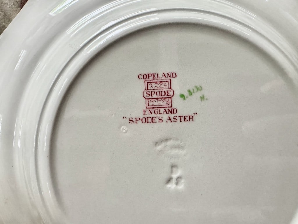Set of Eight Spode Copeland 'Spode's Aster' Dinner Plates - 4
