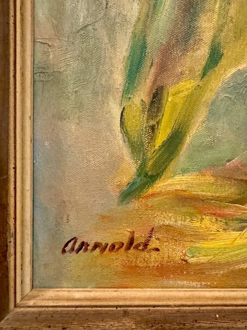 Arnold, Still Life with Tulips. Oil on canvas, signed. - 6