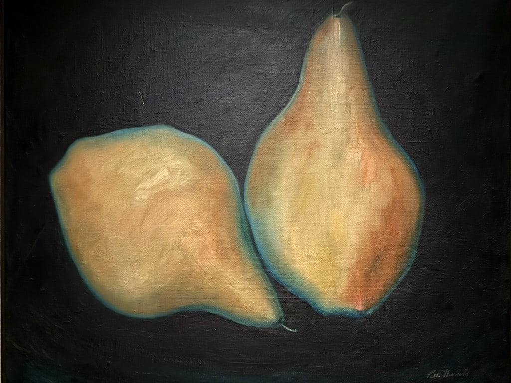 Pears by Patti Hirst, Oil On Large Canvas - Contemporary Still Life Oil Painting of Two Pears. (1 of 5)