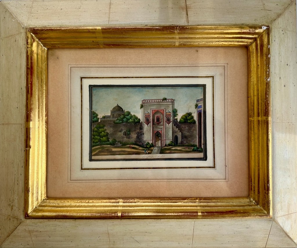 British Company School, Delhi School, c. 1836. View of a Mughal Gateway, Delhi. Watercolor on pa...: This finely rendered Company School watercolor belongs to the important series of architectural studies executed circa 1836 by Indian draftsmen of the Delhi School working under the Office of the