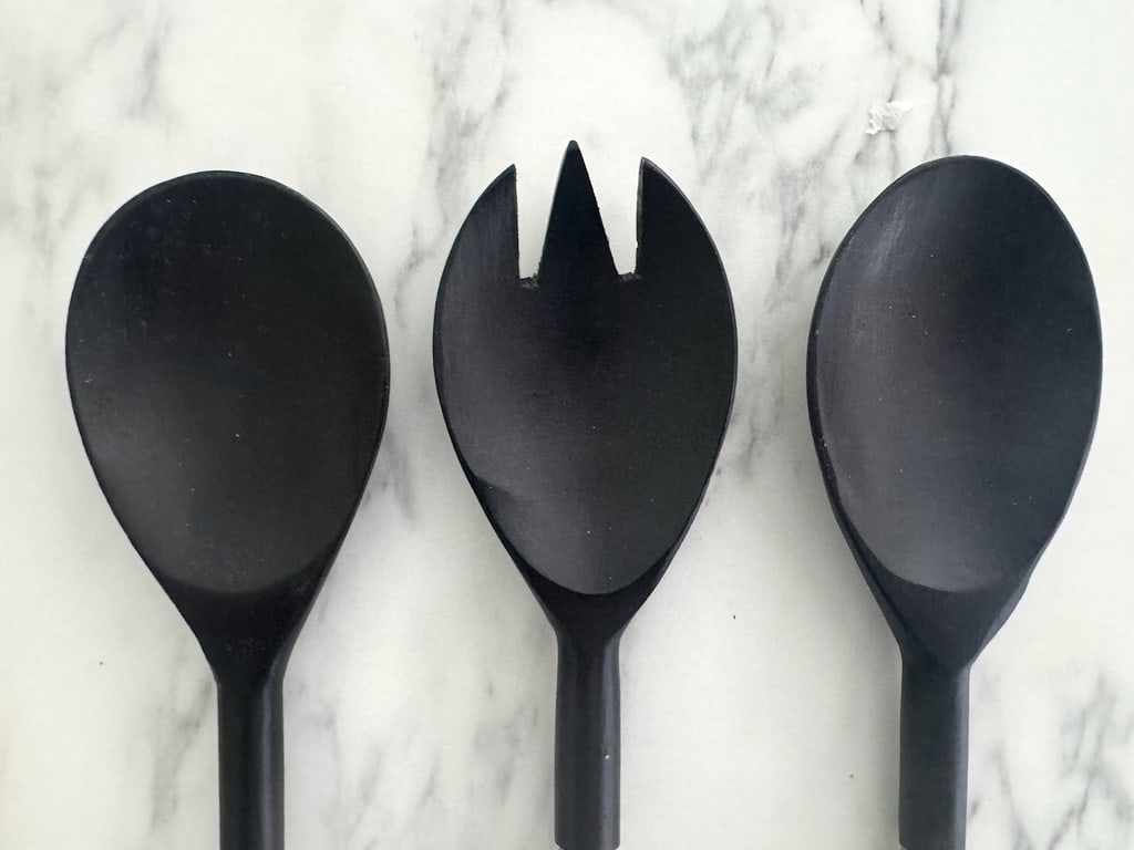 Set of Three Good Earth Salad Servers with Ornate Silver-Plated Handles - 3