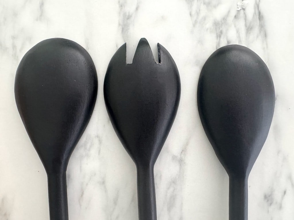Set of Three Good Earth Salad Servers with Ornate Silver-Plated Handles - 4