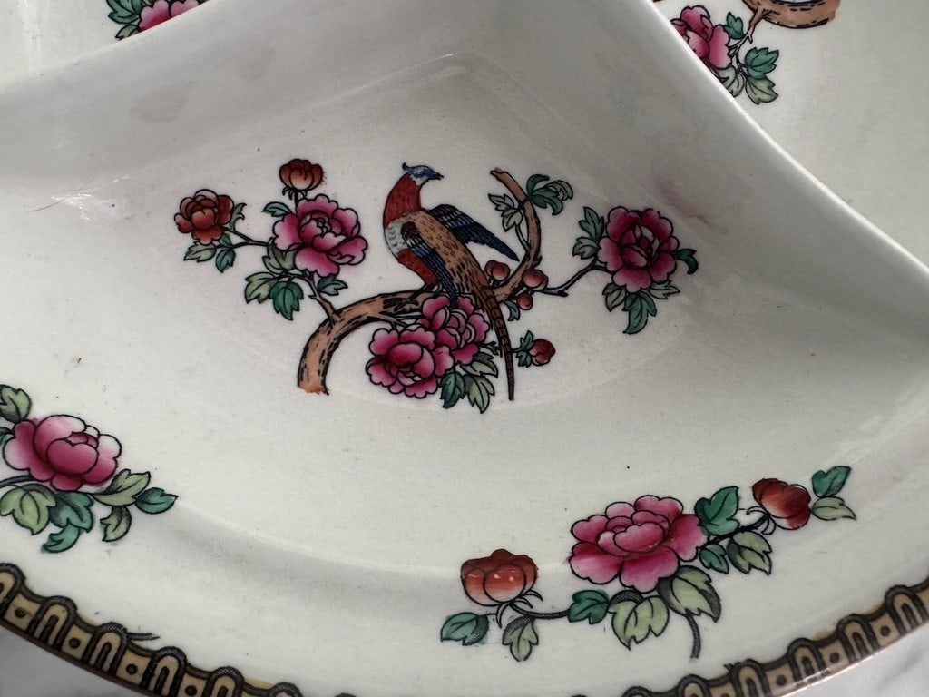 F. Winkle & Co. Wheildon Ware Semi-Porcelain Pheasant Divided Serving Dish - 3